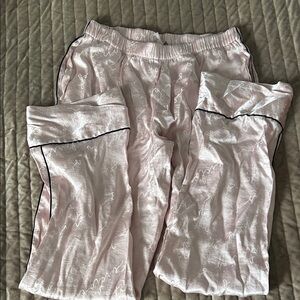 Victoria secret Pink Pajama Pants with Black Trim
